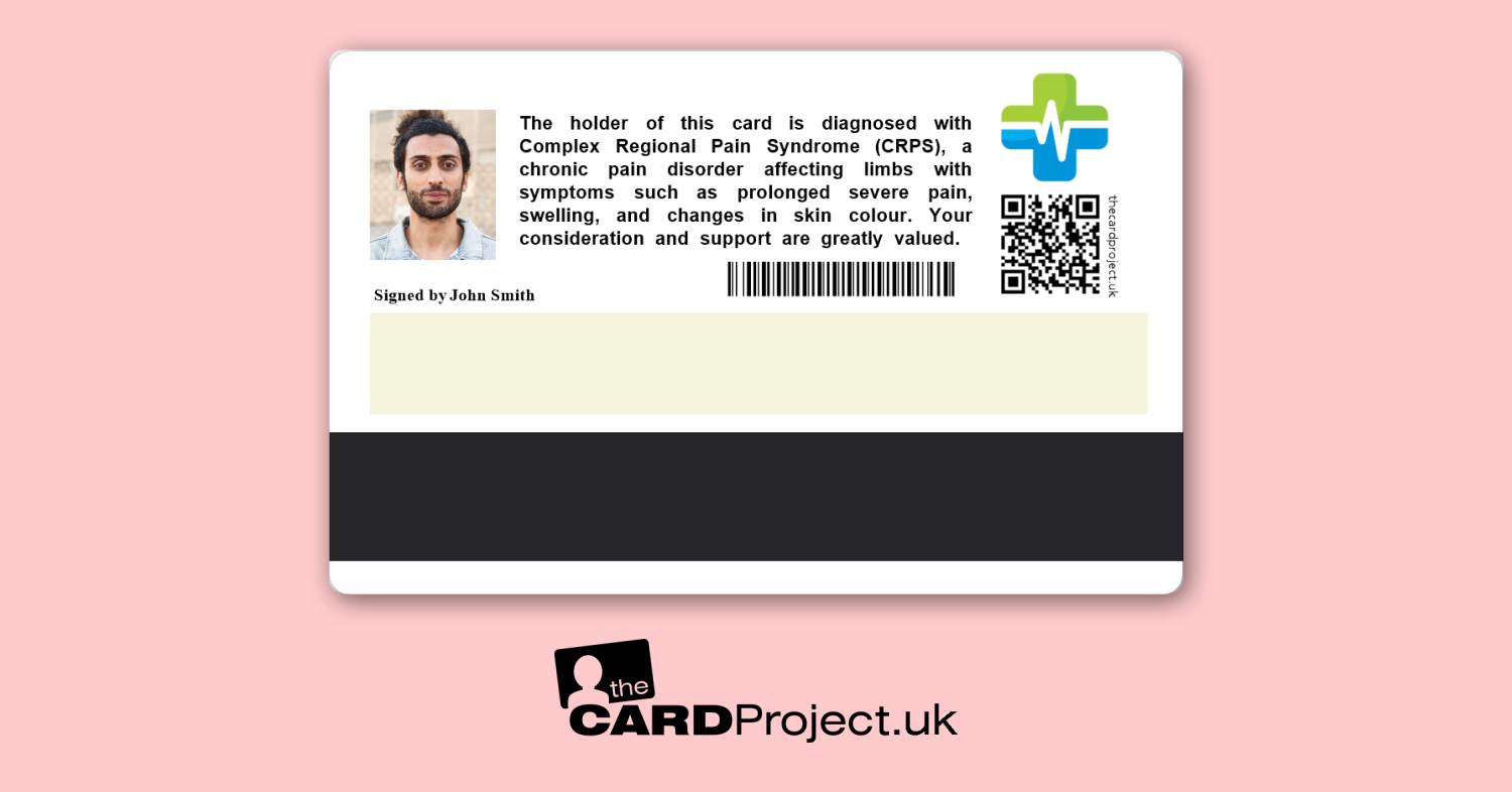 CRPS Premium Photo Medical ID Card  (REAR)